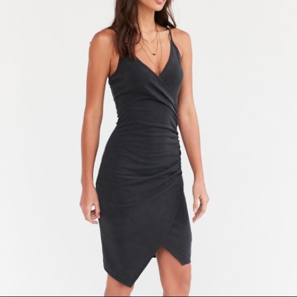 Silence + Noise Side Ruched Bodycon Dress